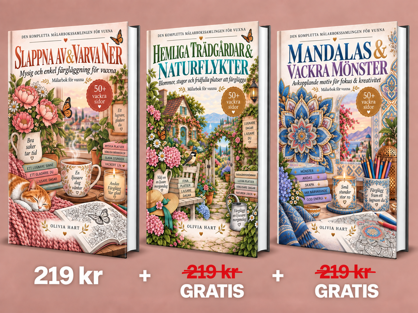 Tre målarböcker till priset av en