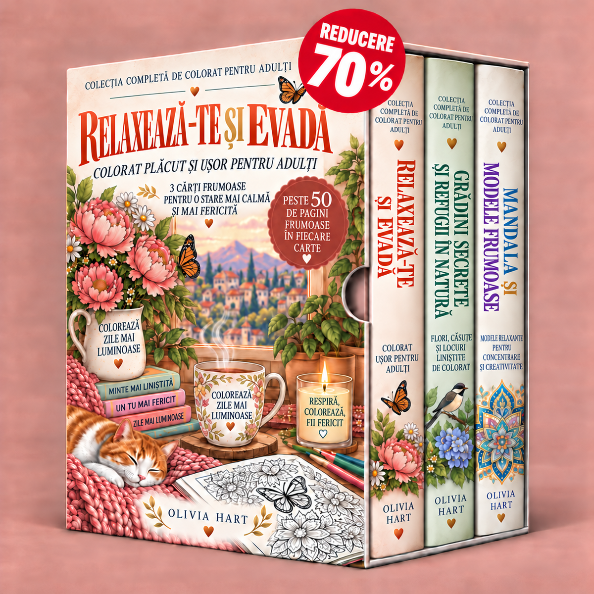 Colecția Completă de Colorat pentru Adulți + 2 CĂRȚI BONUS GRATUITE