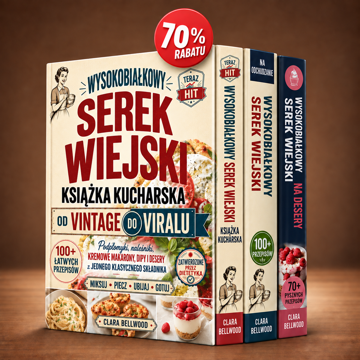 WYSOKOBIAŁKOWY SEREK WIEJSKI KSIĄŻKA KUCHARSKA + BONUSY