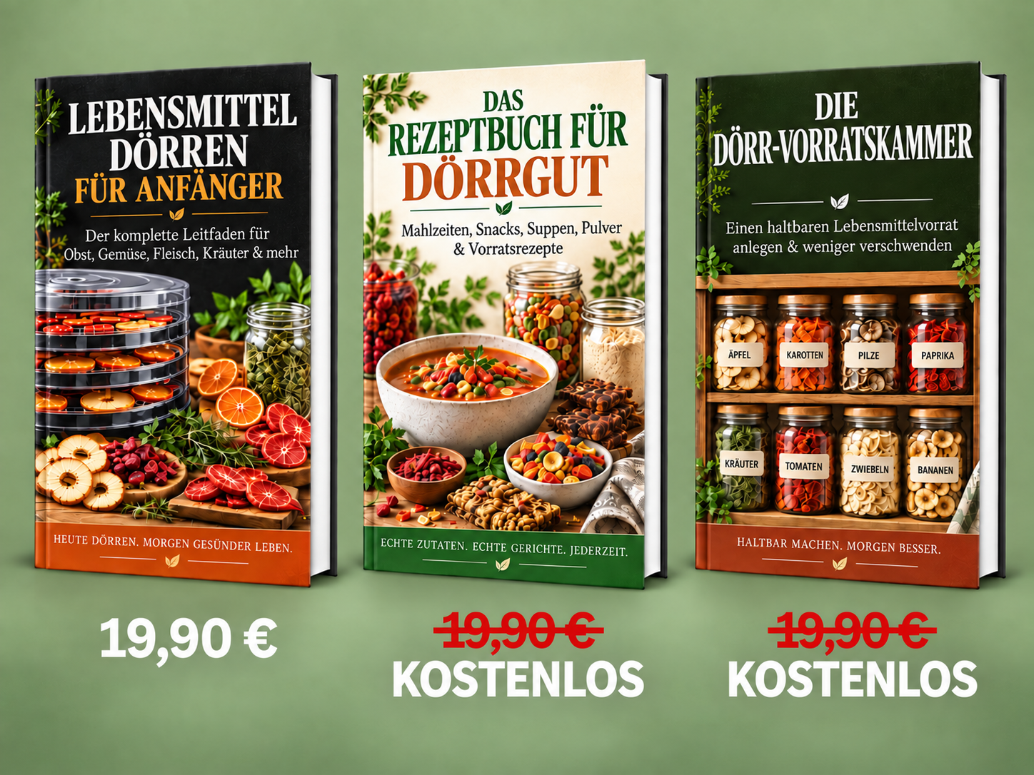Drei Bücher zum Preis von einem
