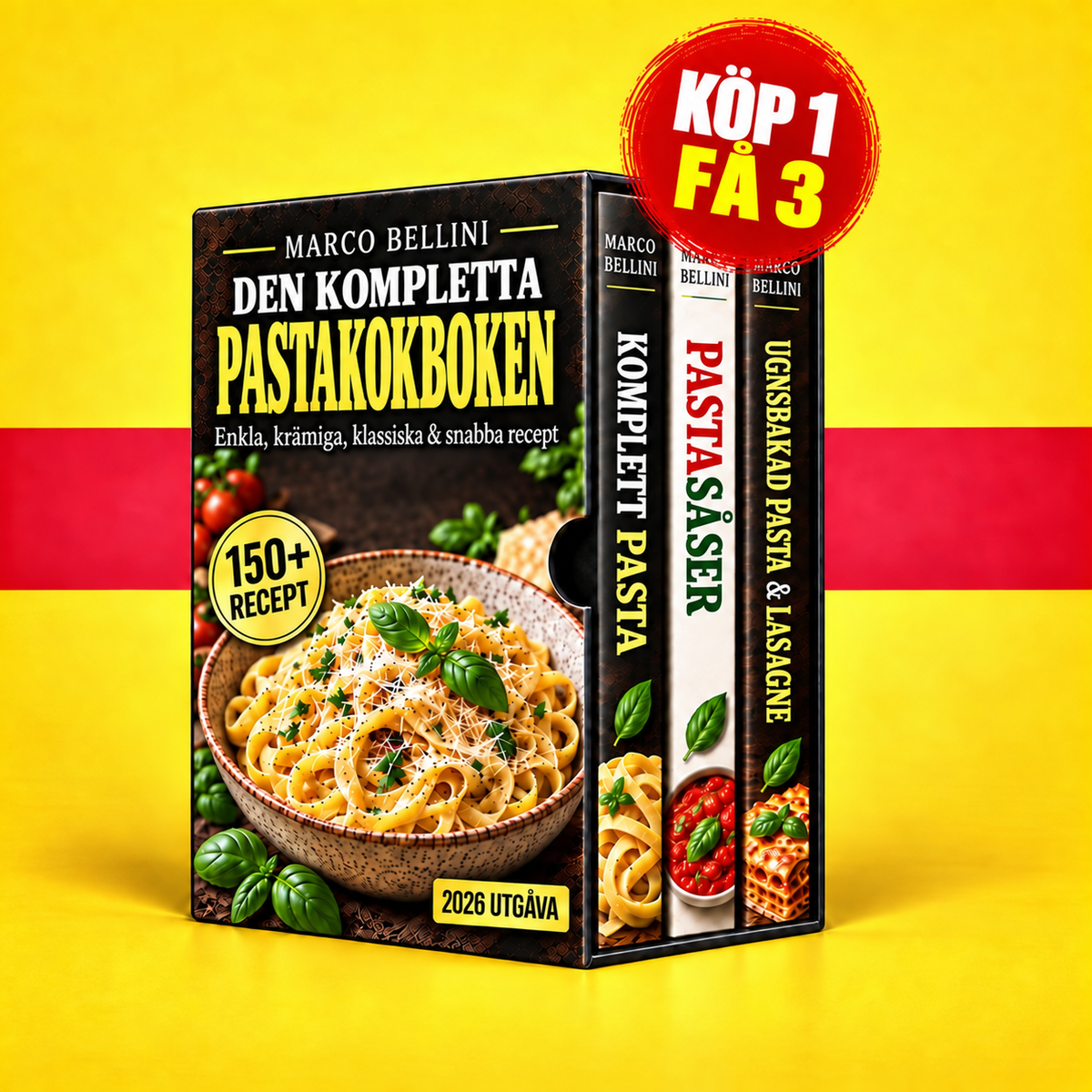 Den kompletta pastakokboken + 2 BONUSBÖCKER