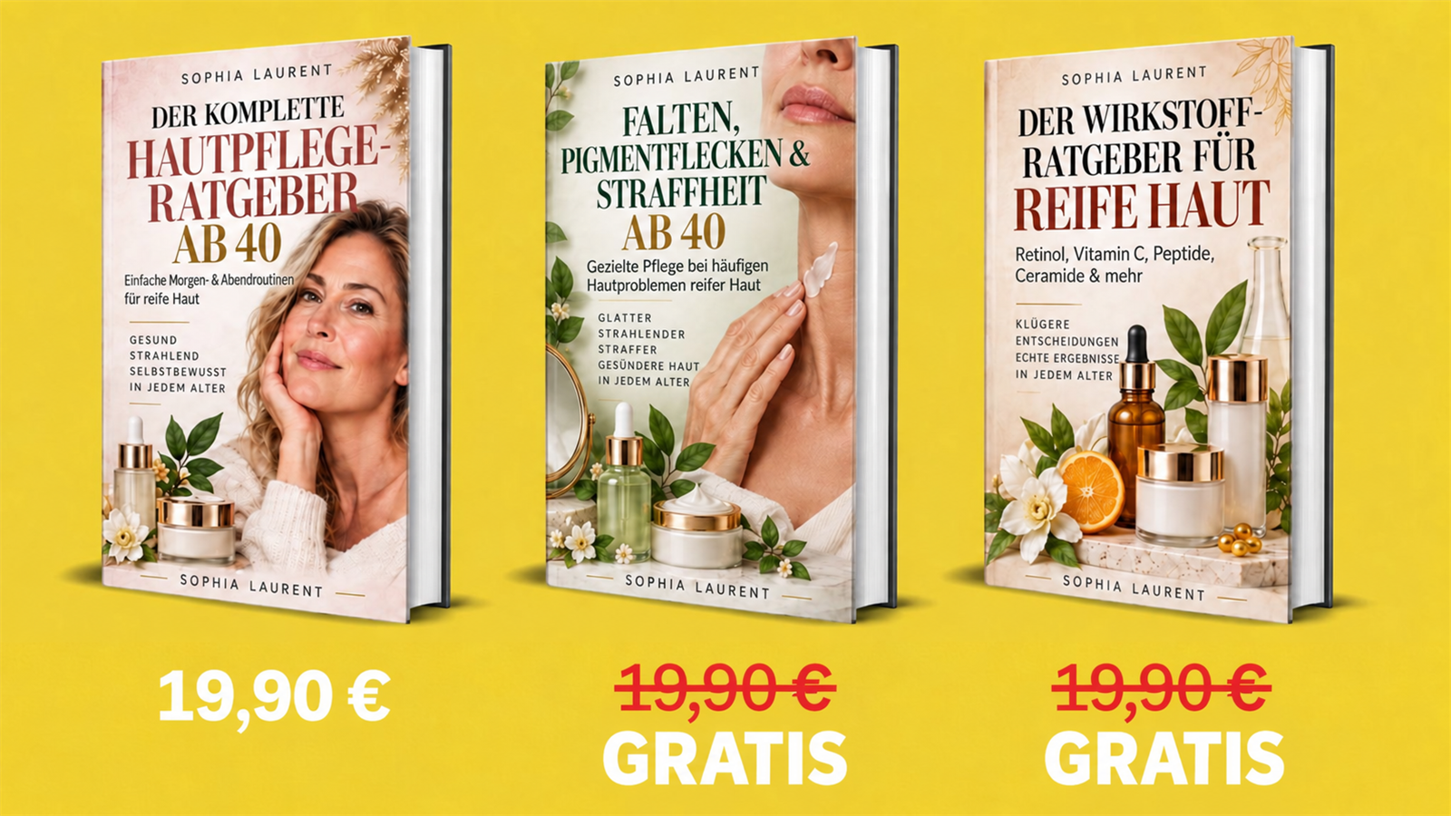Drei Hautpflege-Ratgeber zum Preis von einem