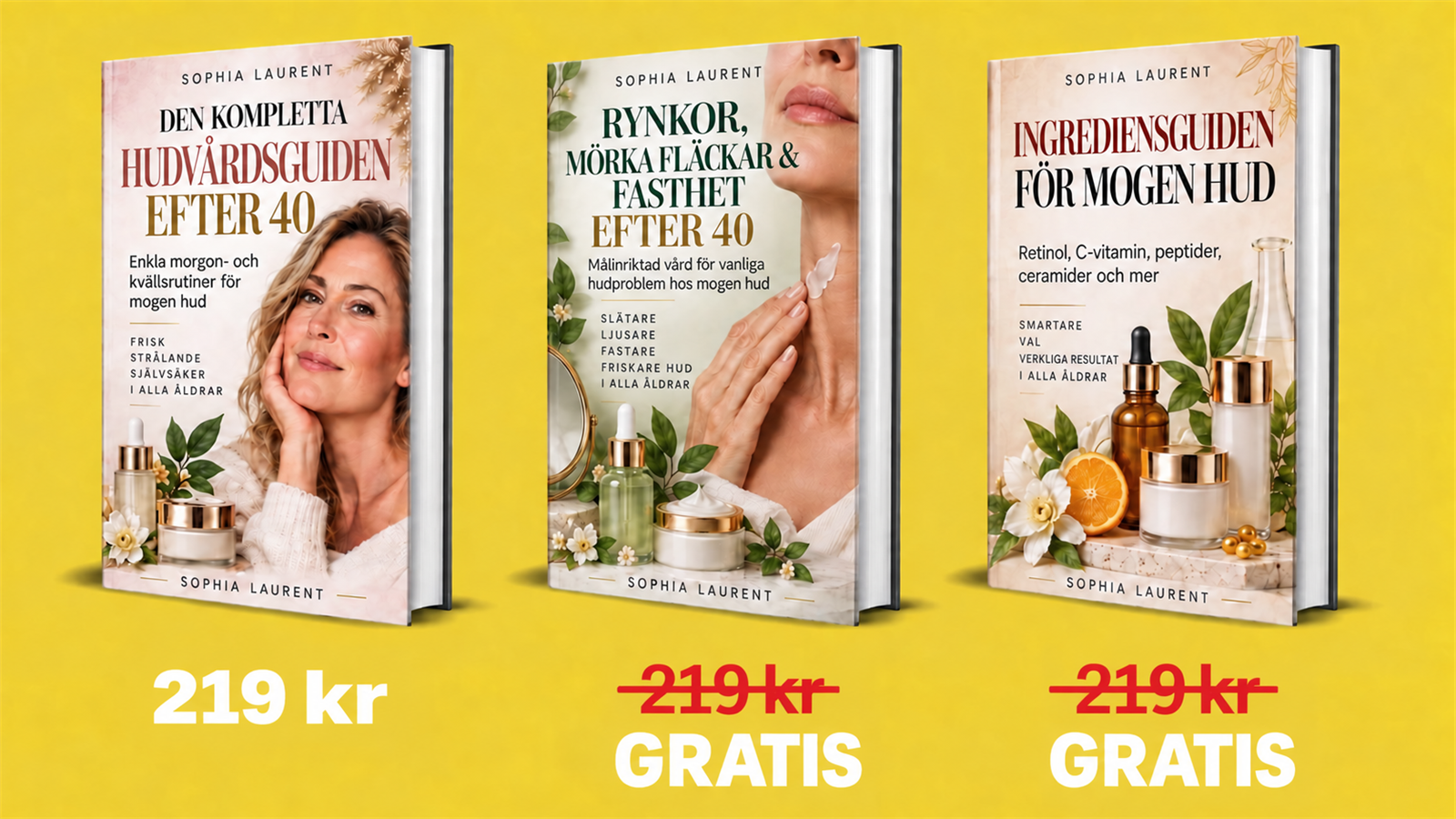 Tre hudvårdsguider till priset av en