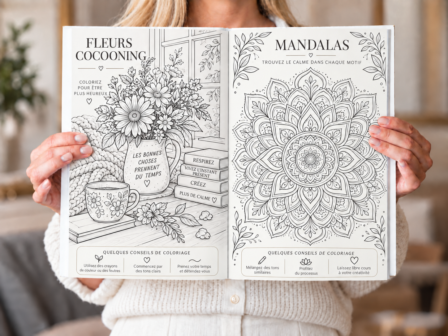 Détente & Sérénité, Jardins secrets & Évasions dans la nature et Mandalas & Motifs magnifiques