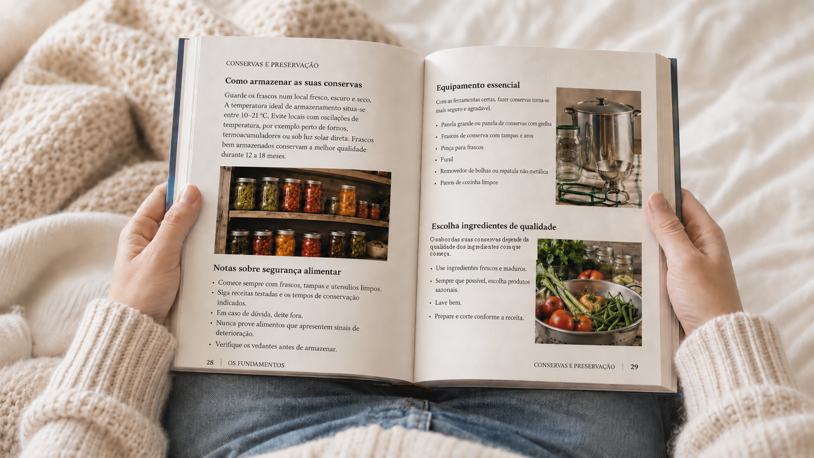 Apresentação dos livros de conservas e preservação de alimentos