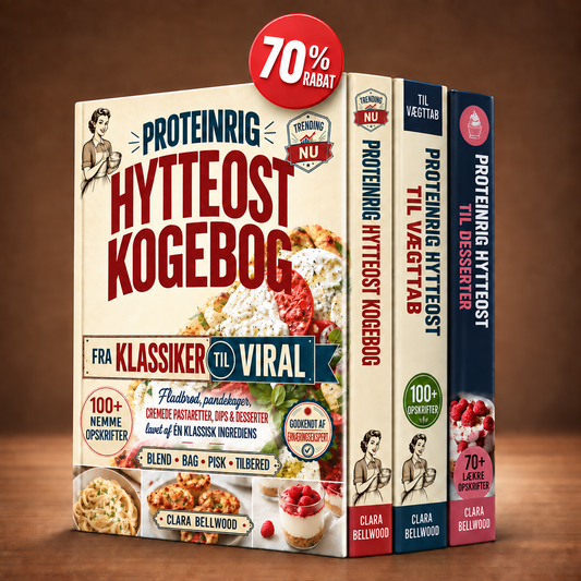 PROTEINRIG HYTTEOST KOGEBOG + BONUSSER