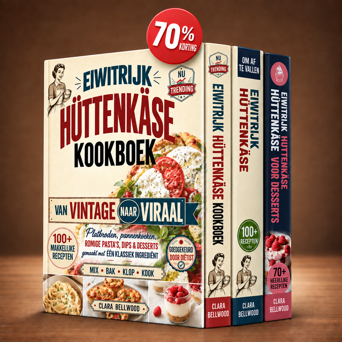 EIWITRIJK HÜTTENKÄSE KOOKBOEK + BONUSSEN