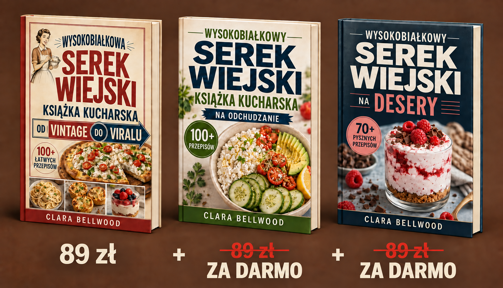 Wysokobiałkowy Serek Wiejski Książka Kucharska + 2 BONUSY