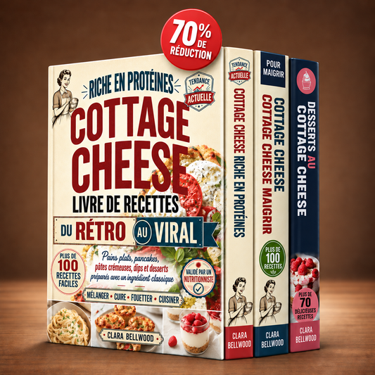 Livre de Recettes Protéinées au Cottage Cheese + 2 BONUS