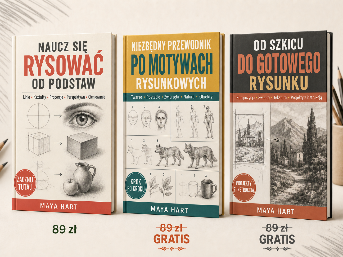 Kompletna kolekcja poradników rysowania dla początkujących