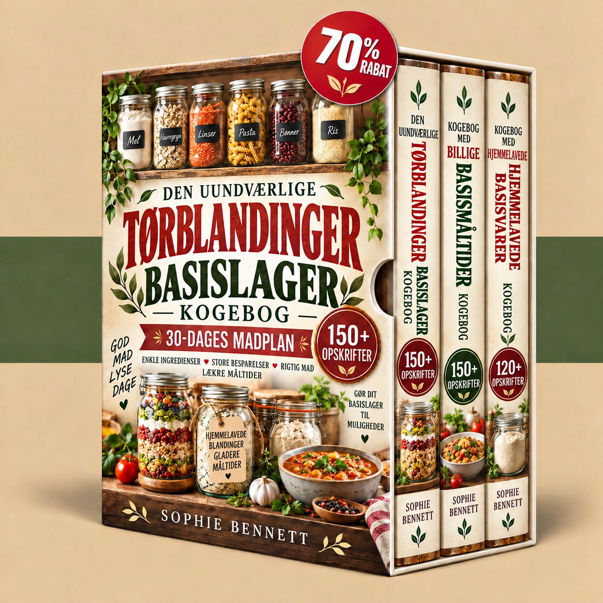 DEN UUNDVÆRLIGE TØRBLANDINGERS BASISLAGER KOGEBOG + BONUSSER