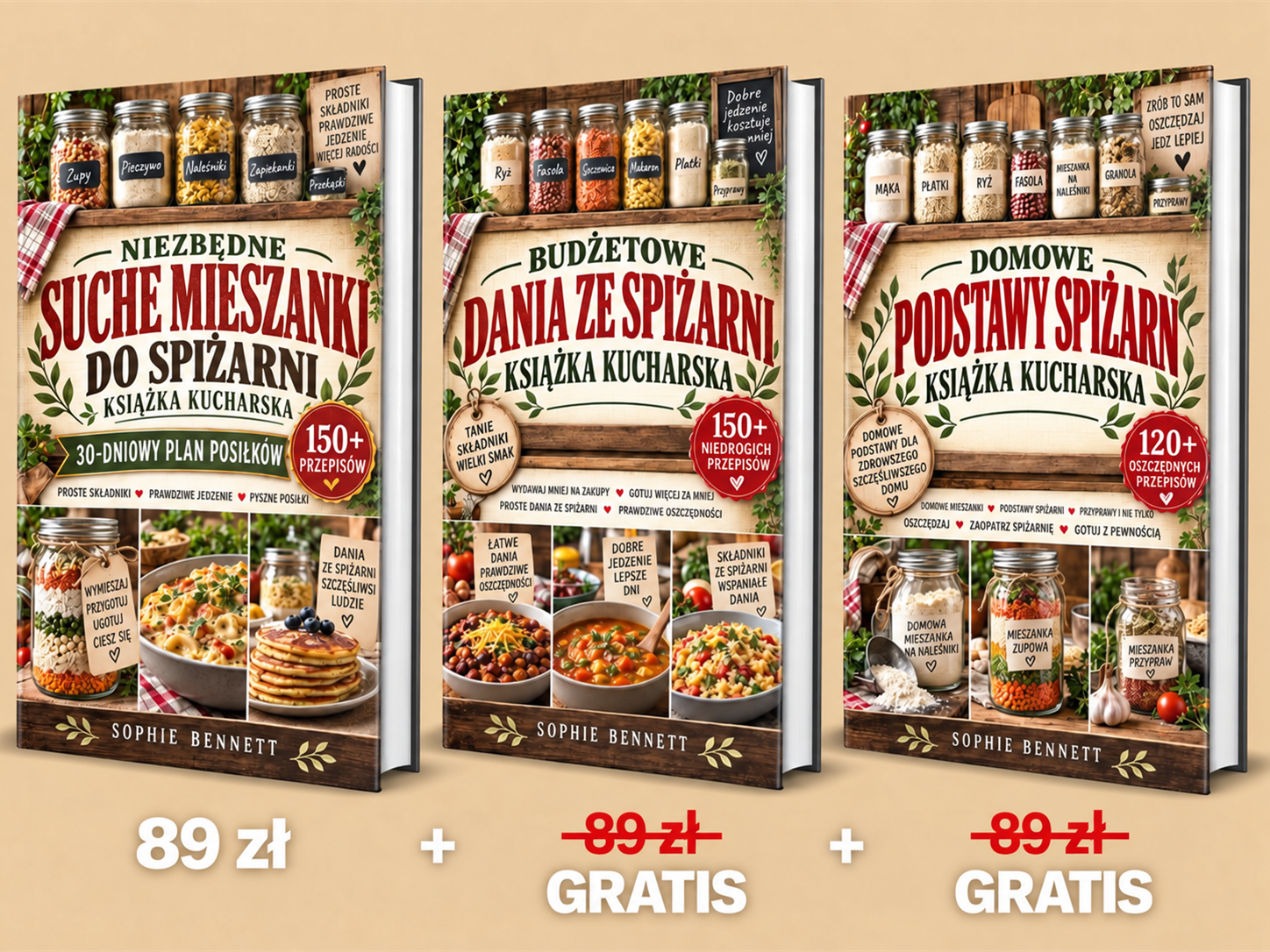 Niezbędne suche mieszanki do spiżarni – Książka kucharska + 2 DARMOWE BONUSY