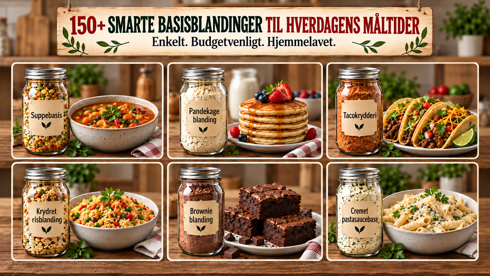 Den uundværlige tørblandingers basislager kogebog + 2 GRATIS BONUSSER