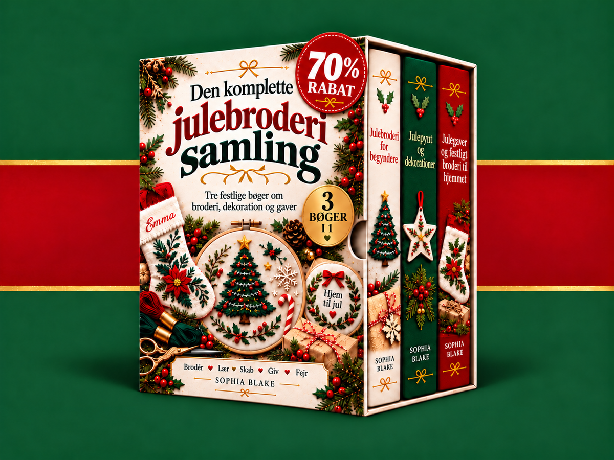 Den komplette samling med julebroderi