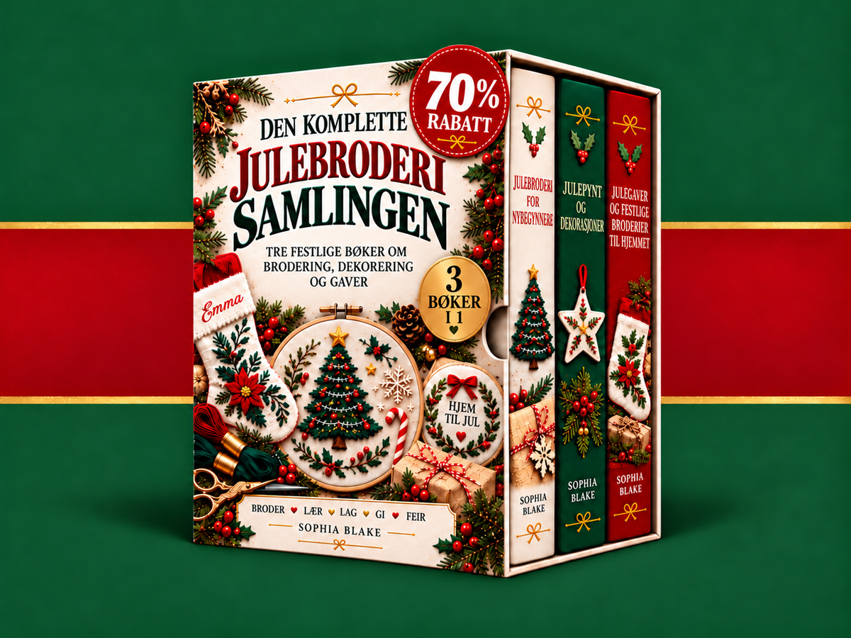Den komplette samlingen med julebroderi