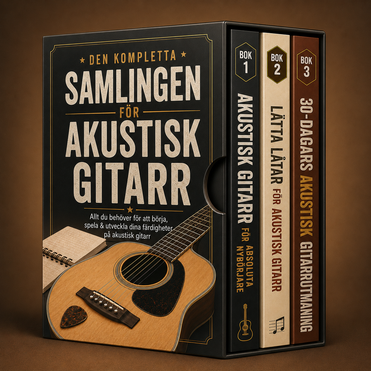DEN KOMPLETTA SAMLINGEN FÖR AKUSTISK GITARR + BONUSAR