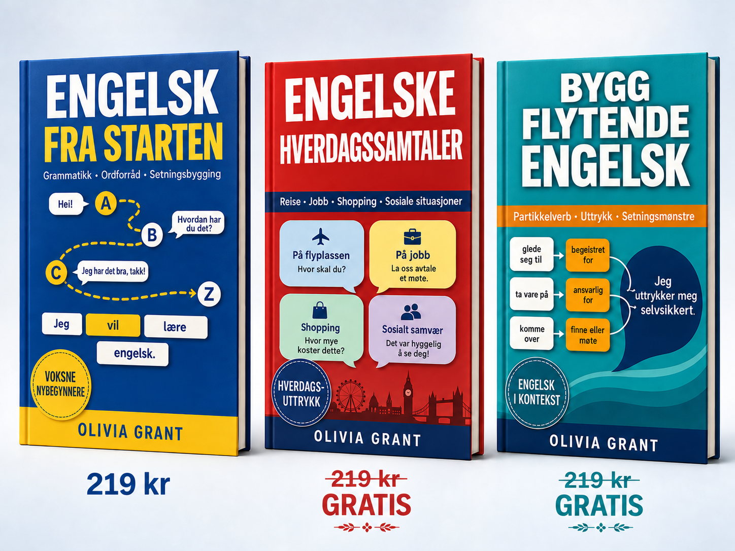 Engelsk fra bunnen + 2 GRATIS BONUS-BØKER