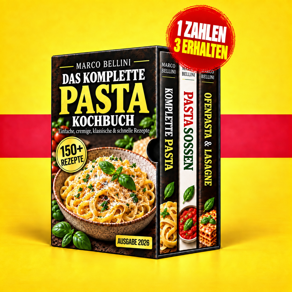 Das komplette Pasta-Kochbuch + 2 BONUS-BÜCHER