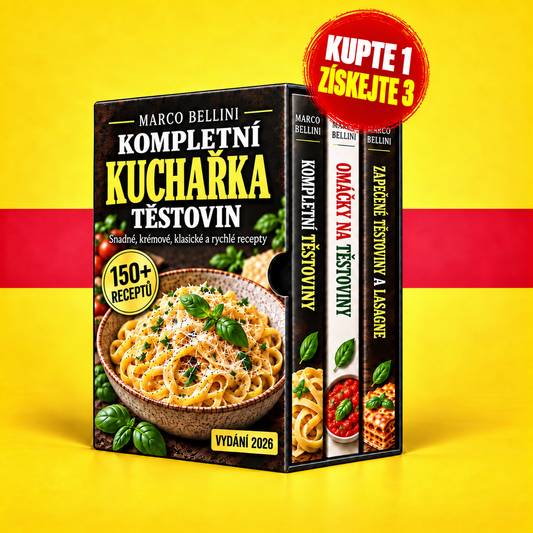 Kompletní Kuchařka Těstovin + 2 BONUSOVÉ KNIHY ZDARMA