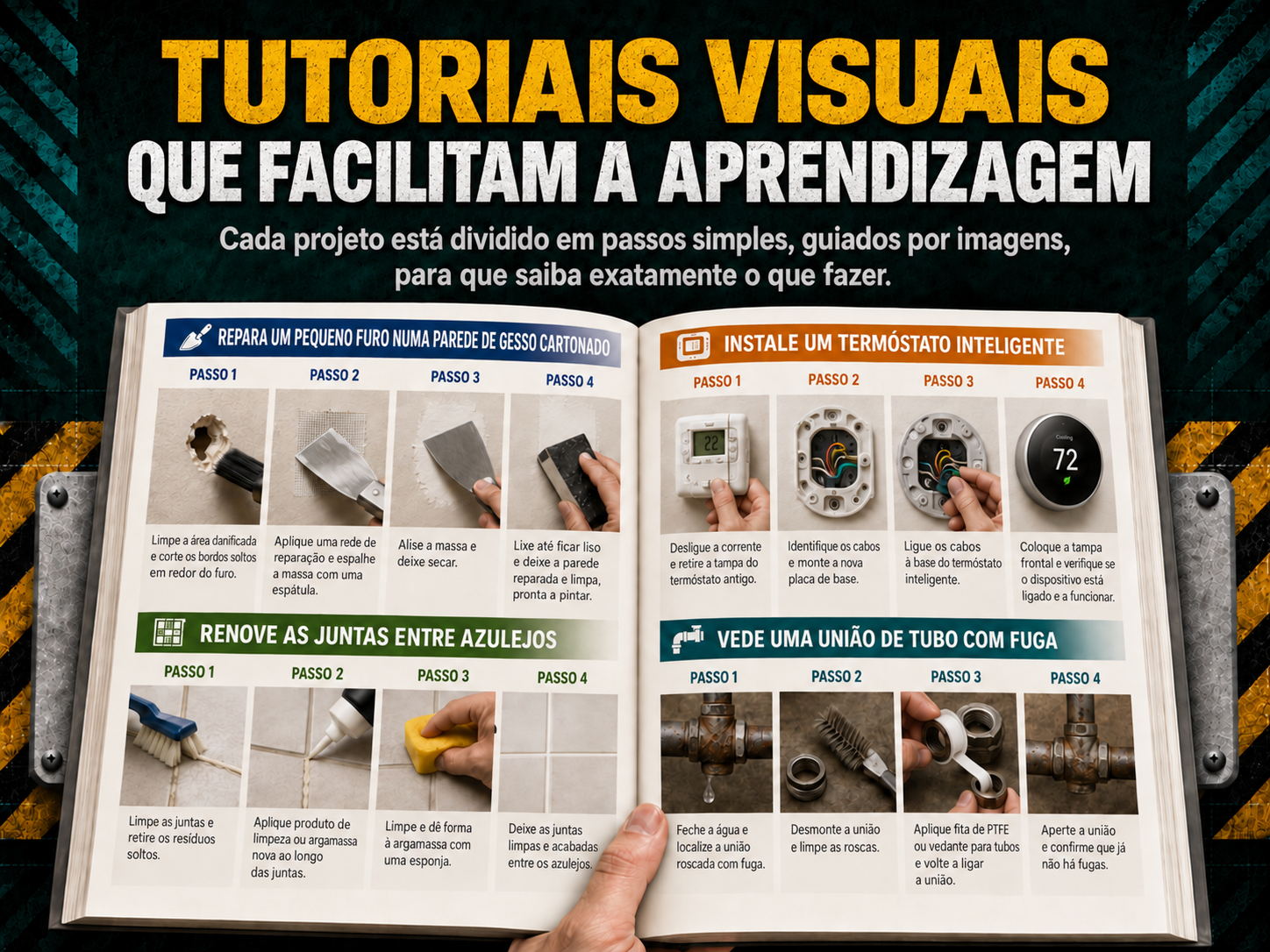 Conteúdos dos guias de reparações domésticas