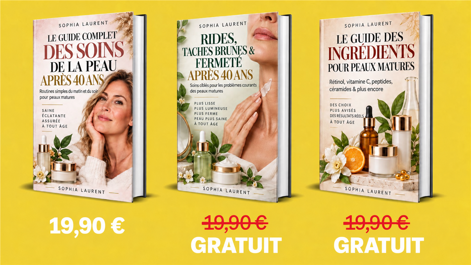 Trois guides de soins de la peau au prix d’un