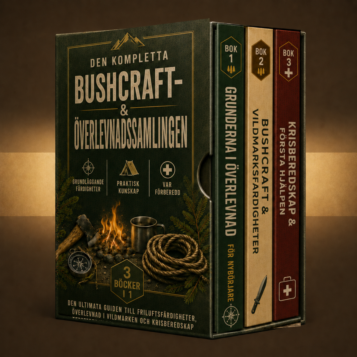 DEN KOMPLETTA BUSHCRAFT- & ÖVERLEVNADSSAMLINGEN + BONUSAR