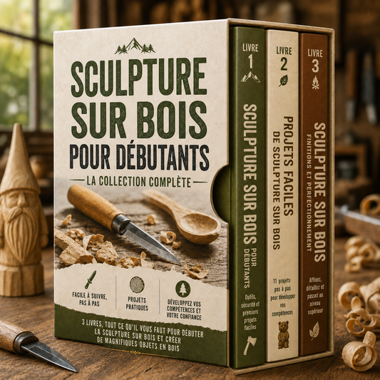 SCULPTURE SUR BOIS POUR DÉBUTANTS – LA COLLECTION COMPLÈTE + BONUS